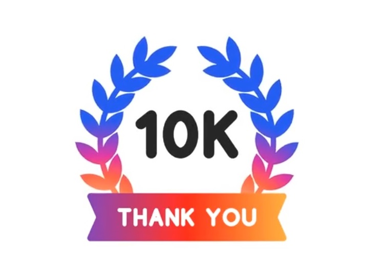 Congratulations 10000 users